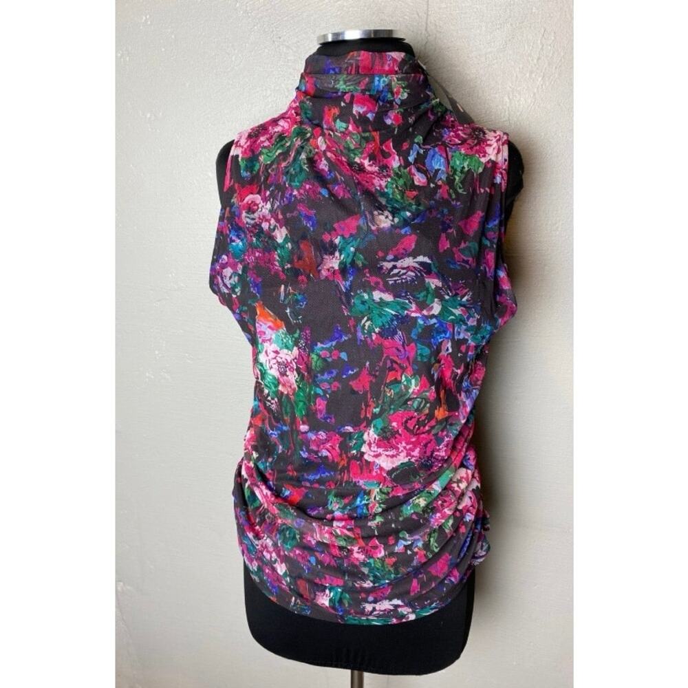 LUXVEER Floral Sleeveless WOMENS BLOUSE NWT Lightweight Casual Top Size M